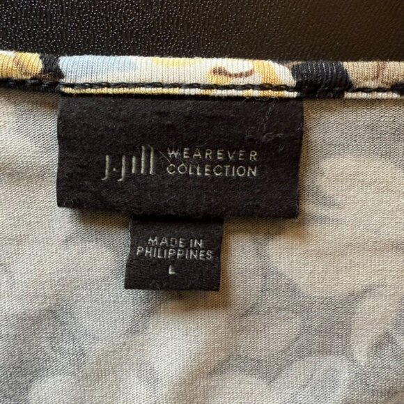 J. Jill Long Sleeve Floral Print Knit Top, Size Large - Picture 7 of 8